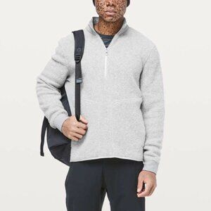 Lululemon Tundra Trek Wool Blend 1/2 Zip Jacket Wool Pullover Sherpa Grey